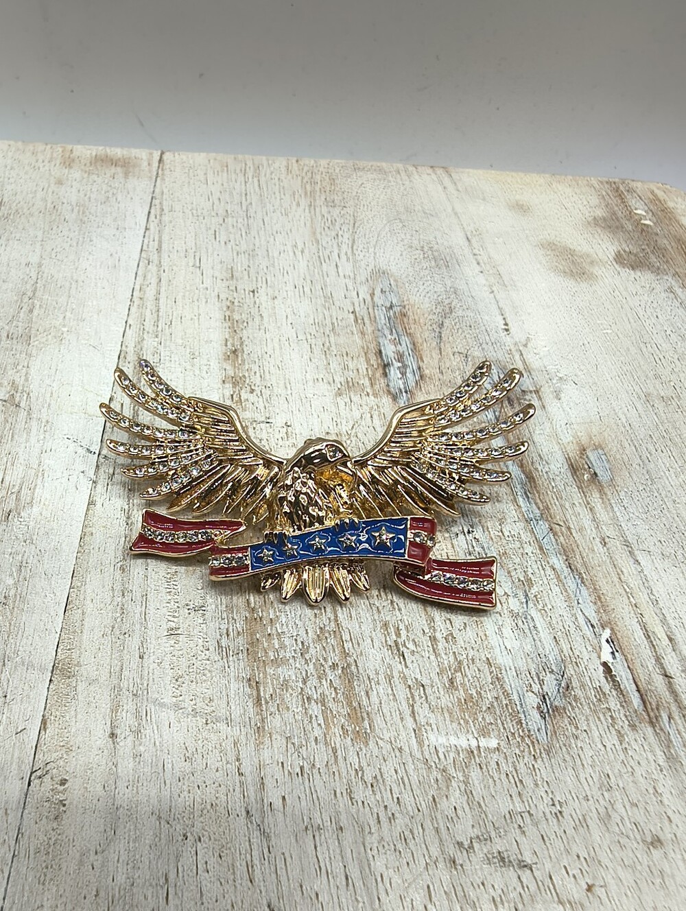 Anne Klein Gold-Tone Patriotic Eagle Pin